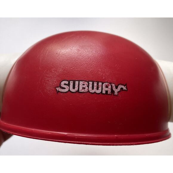 Chicago Bulls NBA Subway Promo Viking Hat Cap Plastic Helmet Horns 1997 Vintage - Picture 4 of 7